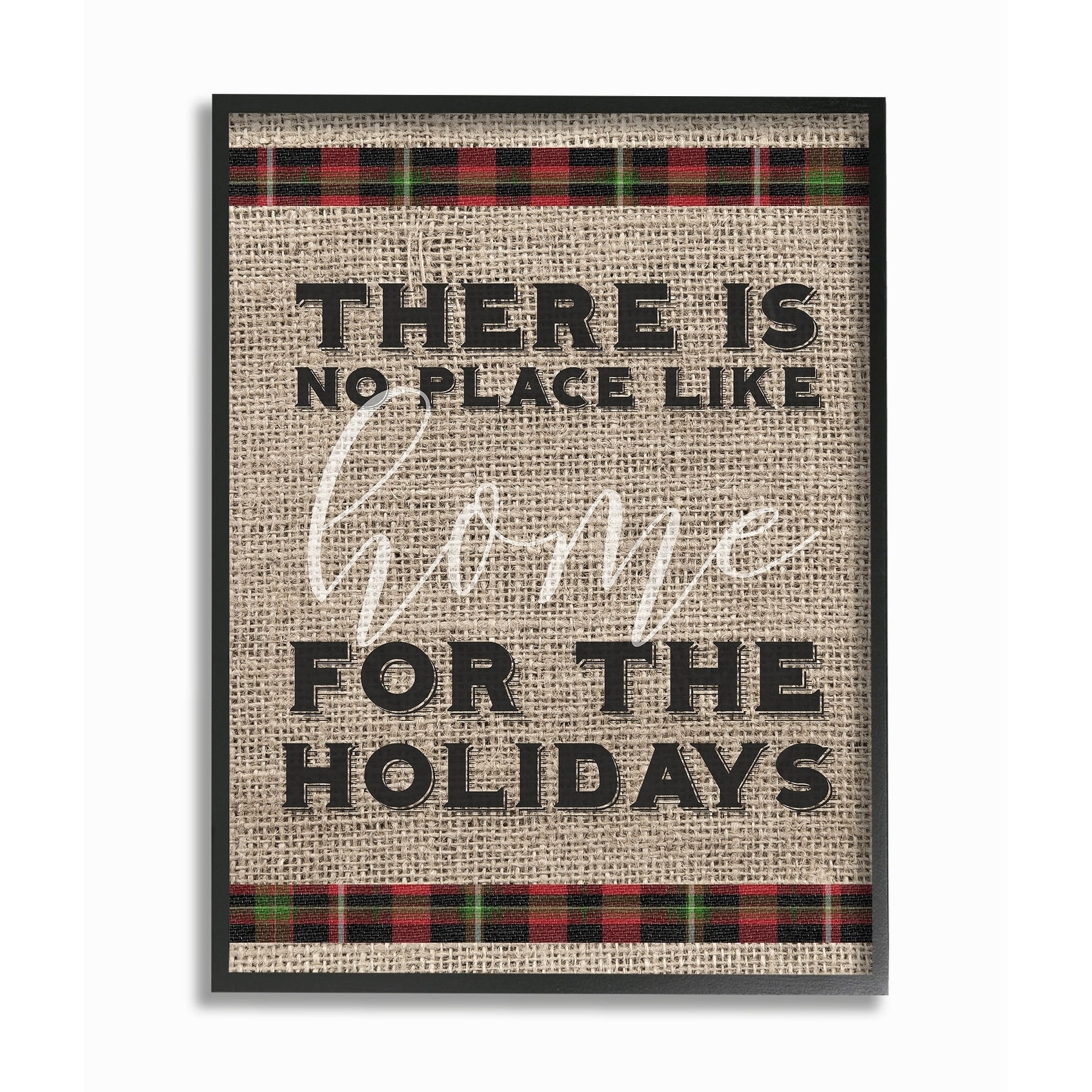 Stupell No Place Like Home For the Holidays Framed Giclee Texture Art 11 x 14