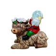 thumbnail image 2 of 9.13in Solar Gnome Riding Highland Cow Garden Statue with Globe Light Decor, Farmhouse Outdoor Solar Figurine Patio Yard Lawn Decorative Accent, 2 of 7