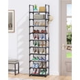 thumbnail image 3 of Kitsure Tall Shoe Rack - 10-Tier Shoe Organizer with Removable Shelves, Space-Saving Shoe Rack for Closet, Entrance, Bedroom, 16.9" x 11.5" x 68.0", Black, 3 of 12