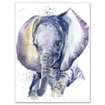 thumbnail image 2 of Éléphant Bébé Bleu Aquarelle - Impression sur Toile Abstraite, 2 of 3