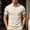 Beige, variant on Men's Minimalist Logo Collared Shirt, Subtle Embroidered Chest Logo, Short Sleeve Casual Top White M