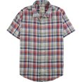thumbnail image 1 of Tasso Elba Mens Plaid SS Button Up Shirt, Azul, LT Tasso Elba Botones al frente, 1 of 1