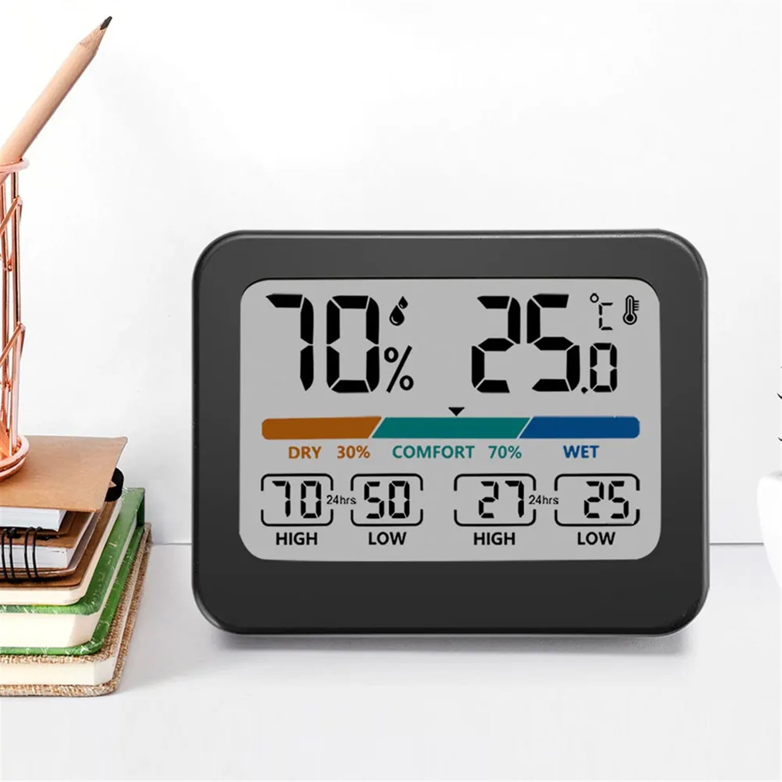 Digital Temperature Humidity Meter Color Large Screen Thermometer Hygrometer Comfort Indicator Max Min Records for Home Indoor ,High Precision
