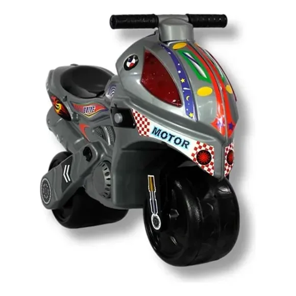 Moto Montable Para Niños Con Sonido Angelin Baby Is-612 A Plata