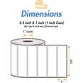 thumbnail image 4 of LAICAIW 3.5" x 1" [ ] ZE1312100 Direct Thermal Labels, Compatible with Zebra Printers for Postage Barcode Shipping Desktop Printer Sticker-10 Rolls / 1" Core, 4 of 7