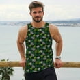 thumbnail image 6 of Picia Tropical Leaves1 Printed Men’s Performance Tank, Men's Workout Tank Top Moisture-Wicking Tank Top Muscle tee, Breathable Workout Shirt-XX-Large, 6 of 7