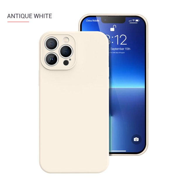 Funda de teléfono de silicona líquida Original para iPhone 11, 12, 13, 14 Plus Pro Max, cubierta de borde recto para iPhone 14, fundas de protección completa Fivean unisex