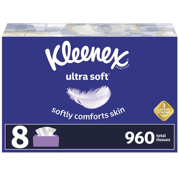 Pañuelos faciales Kleenex Ultra Soft 960 unidades 8 cajas