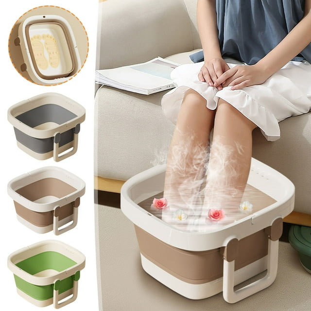 Vaidha Folding Home Insulation Fall And Winter Massage Foot Wash Bucket Over Calf Portable Foot Wash Basin