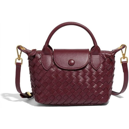 ShengRui Mini Small Size Braided Luxury Leather Women s top Handle Handbag Fashion Travel Daily Satchel