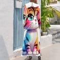 thumbnail image 3 of Cute Cat Cartoon Art Women's Long Dress Long Sleeves Dress Vintage Dresses Party Maxi Dress High Waist Dress, 3 of 4