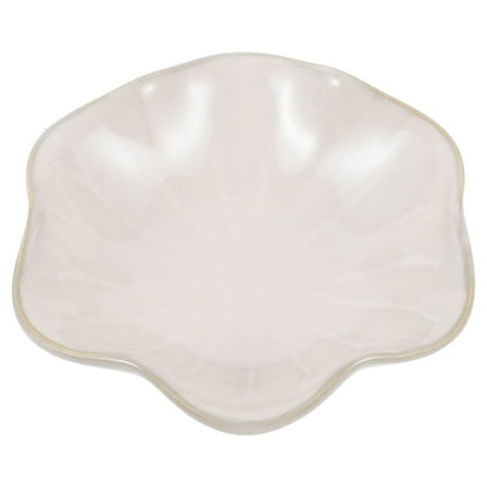 FRCOLOR  Jewelry Dish Tray Trinket Holder Round Decorative Female White