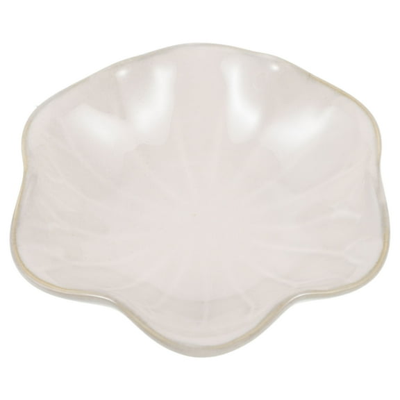 FRCOLOR  Jewelry Dish Tray Trinket Holder Round Decorative Female White