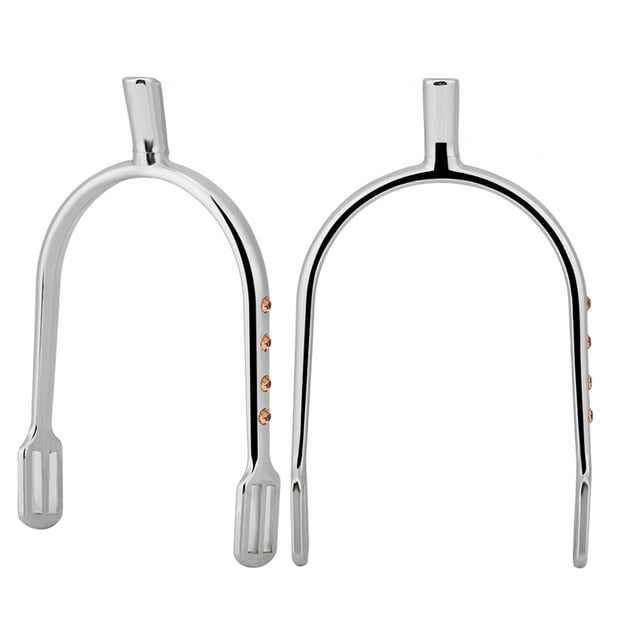Espuelas de latón cromado para vaquero, espuelas de latón cromado para niña, espuelas para jóvenes cromadas, eficiencia óptima