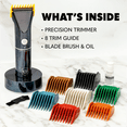 thumbnail image 5 of The Beard Club Precision Beard Trimmer for Men, 8 Guides with 45 Trim Settings Travel Barber Trimmer, Cordless Rechargeable Beard & Hair Trimmer, 5 of 10