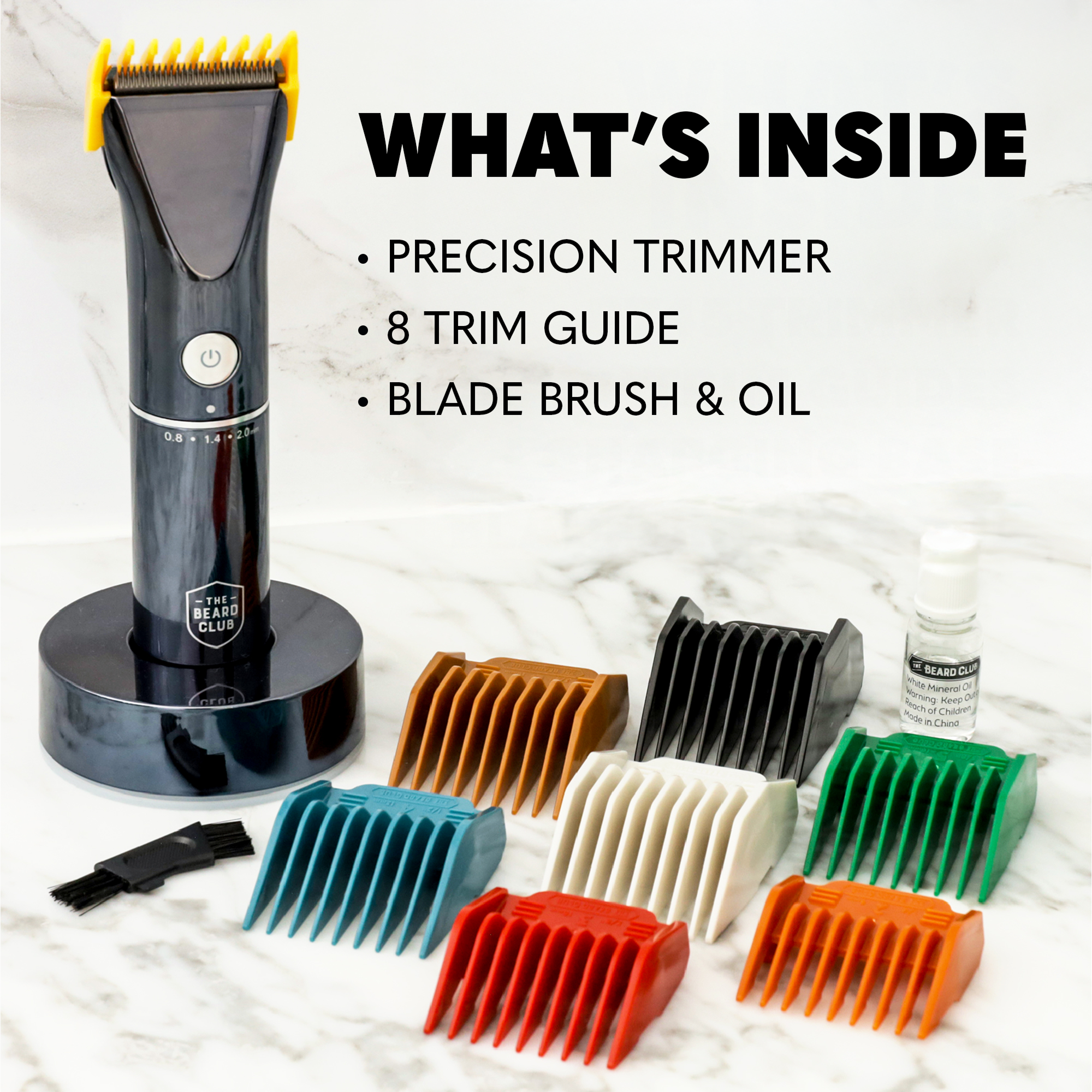 The Beard Club Precision Beard Trimmer, 8 Guides, 45 Settings photo 4