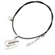 thumbnail image 3 of Guitar Pick Necklace Black PU Leather Cord Music Lovers Necklace 52x3.2x1.8cm Gift Fashion Accessory 1Set, 3 of 5