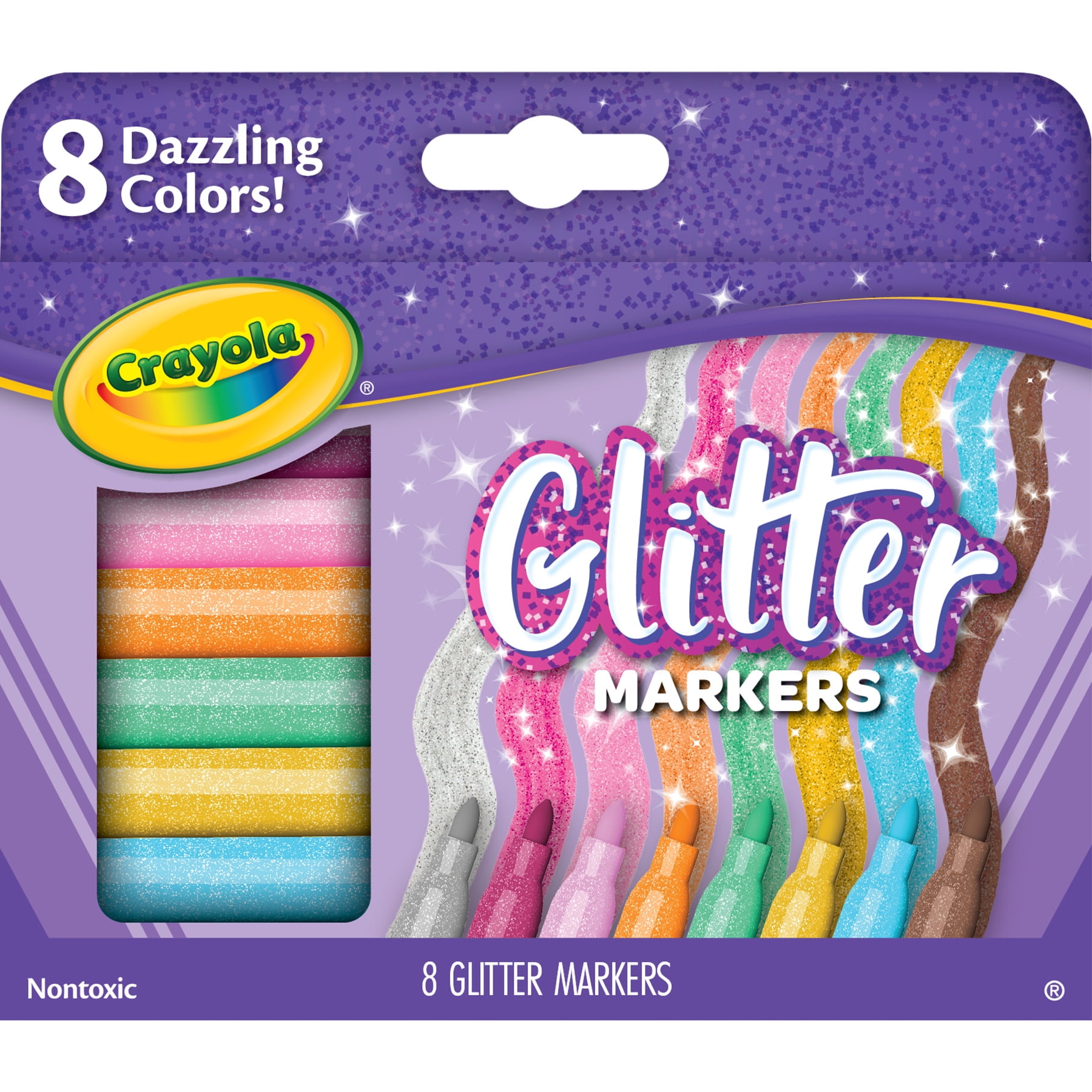 Crayola Glitter Markers, 8 Per Pack, 3 Packs