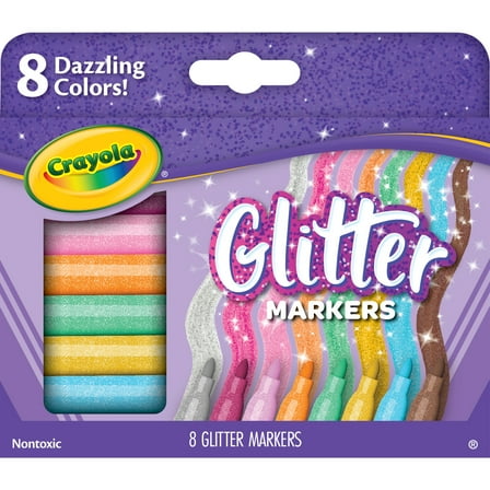Crayola Glitter Markers, Pack of 8