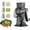 Smoke Grey, variant on Rotary Cheese Grater, 3-in-1 Manual Vegetable Slicer with Handle, Safer Kitchen Mandoline Shredder with Suction Base for Cheese, Nuts, Potatoes & Salads – Easy to Clean