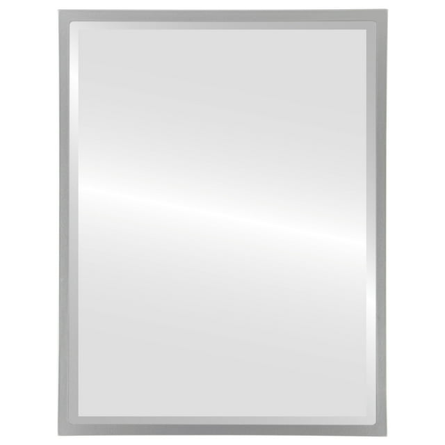 London Framed Rectangle Mirror - Silver Spray - 17" x 21"