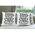 thumbnail image 6 of Ambesonne Adventure Throw Pillow Cover 4 Pack, 60s Inspired Design, 24", Black White, 6 of 7