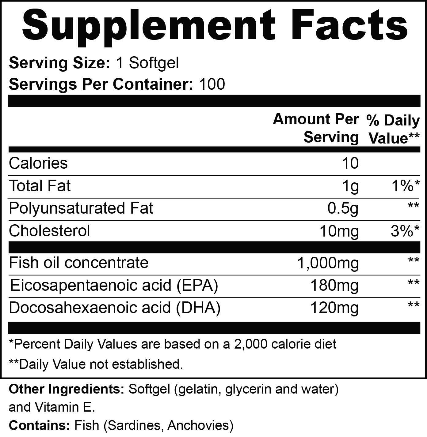 Invincible Supplements Omega-3 Fish Oil Softgels - 432 mg EPA / 288 mg DHA per Serving - Supports Heart Health, Brain & Vision- 60 Ct