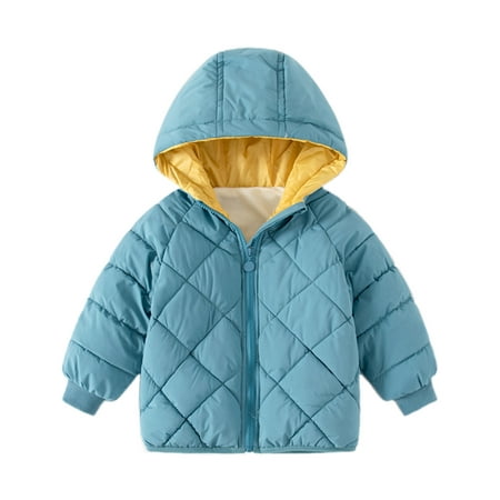 

kpoplk Boys Lightweight Jacket Winter Coats for Kids Baby Boys Girls Light Padded Jacket Bear Hoods Warm Lined Coat Outerwear(A)