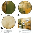 thumbnail image 3 of Designart "Green beige wild essence collage I In Green and Beige"Tachisme Metal Wall Art Green Modern Office Room Wall Art, 3 of 6