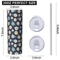 thumbnail image 3 of Pioneer Flower Floral Print Pattern 20oz Skinny Tumbler with Straw & Lid, Double Wall Vacuum Insulated Cup, Leak-Proof, Cup Holder Friendly, Hot 6H Cold 12H, 3 of 6