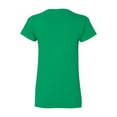 thumbnail image 3 of Gildan - Heavy Cotton Women’s V-Neck T-Shirt - 5V00L - Irish Green - Size: S, 3 of 3