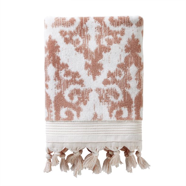 SKL Home Mirage Fringe Bath Towel, Coral