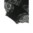 thumbnail image 3 of Unique Bargains Women's Plus Underwear Floral Lace Mid-Waist Panty Briefs 3-Pack M Black, 3 of 6