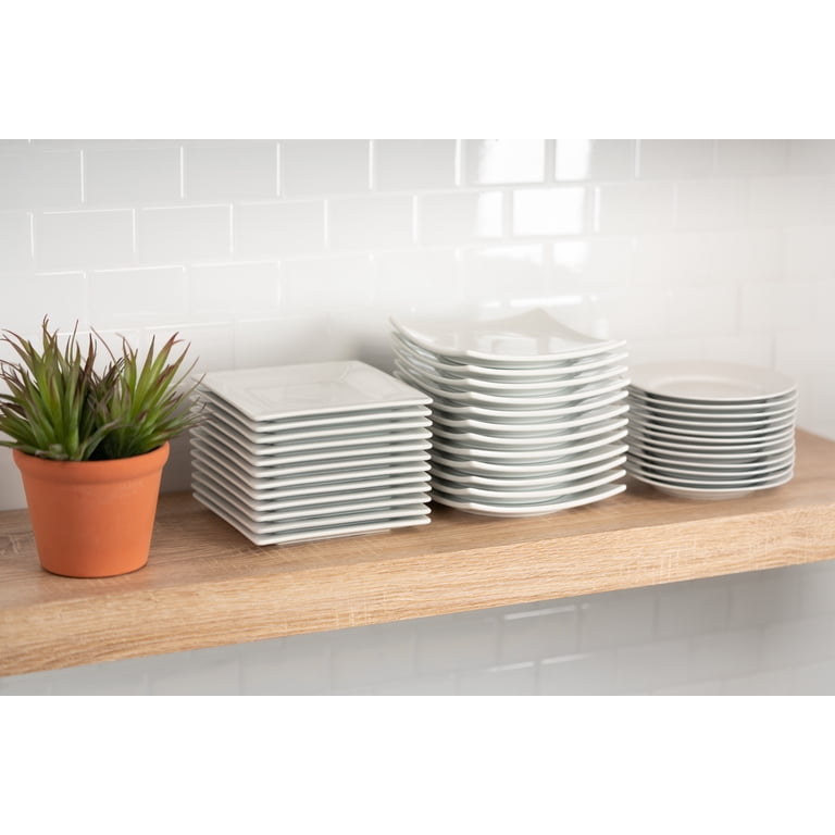 10 Strawberry Street 6" Square Ceramic Appetizer Plates, Set of 12 photo 7
