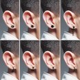 thumbnail image 4 of pares de aretes de aro Huggie de acero inoxidable para hombre, juego de joyas de empalme Sincero  Hogar, 4 of 5