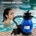 thumbnail image 4 of Jacgood 13" Pool Sand Filter 3/4HP, Sand Filter Pump for Above Ground Pool, 3648GPH up to 12000 Gallon, 6-Way Valve, Easy Installation, 4 of 7