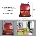 thumbnail image 2 of Naloa Pumpkins Drawstring Backpack String Bag Cinch Water Resistant for Gym Shopping Sport Yoga, 2 of 6