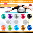 thumbnail image 2 of SmarterLife PRO MAX Series Exercise Yoga Ball Workout Equipment Pregnancy Medicine Balls, 65cm Purple, 2 of 7