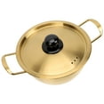 thumbnail image 4 of Shisuyan 1 Set Stainless Steel Kitchen Pot Double-handle Korean Style Instant Noodles Pot, 4 of 8