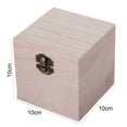 thumbnail image 6 of Grandest Birch Storage Holder Retro Style Clamshell Design Square Shaped Wooden Vintage Jewelry Storage Box for Small Items Square, 6 of 8