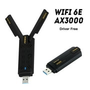 Fenvi AX3000 USB Wireless Wifi 6E Adapter Tri-Band 2.4G/5G/6G Wifi Card/Dongle for Desktop Laptop PC