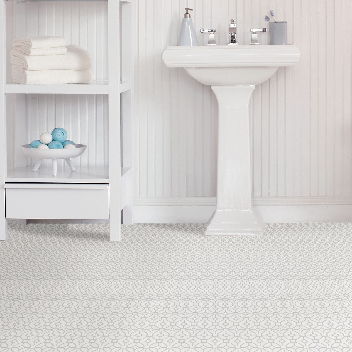 FloorPops! Lattice 12 in. x 12 in. Peel and Stick Virgin Vinyl Floor Tiles (10-Pack)