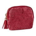 thumbnail image 1 of Estuche para Pulseras Caja Portátil de Joyas Compartimentos Independientes Terciopelo Cremallera de Borla Adecuado para Mujeres Madres Oficina Vacaciones Rojo, 1 of 8