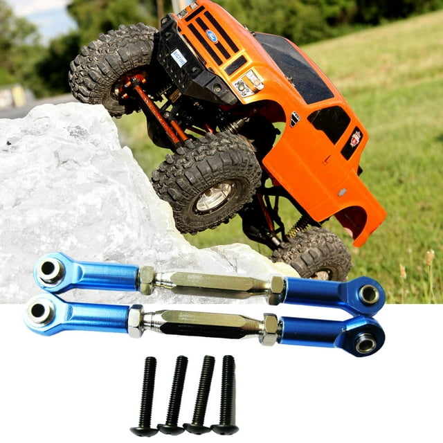 VONKY 2pcs Alloy Front/Rear Steering Link Rod For AXIAL 1/10 Rock Racer AX90026 Upgraded Parts Red