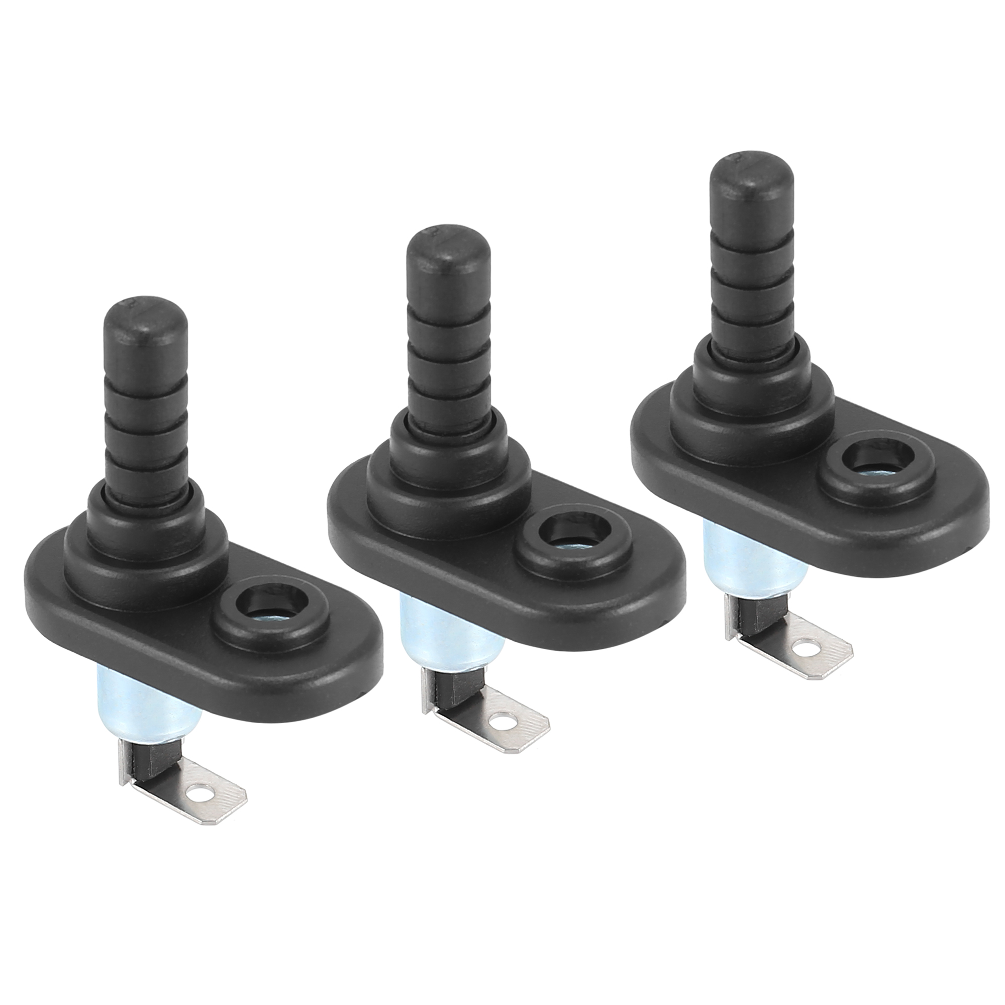 3 Pcs Adjustable Door Pin Switch Vehicle Engine Trunk Waterproof and Rustproof Universal Black