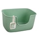 thumbnail image 3 of Caja de arena para gatos con tapa abierta, orinal para perros pequeños, orinal a prueba de salpicaduras, sartenes para arena para conejos, hámsteres, Verde, 3 of 8