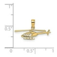 thumbnail image 2 of 14k Yellow Gold Polished Helicopter Pendant Necklace 13x21mm Pendant for Women - .4 Grams, 2 of 2