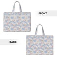 thumbnail image 2 of Salouo Orchids Flowers for Canvas Tote File Bag, Tote Bag With Zipper Business Briefcase Document Bag with Handle A4 File Organizer Laptop Bag for Travel & Work, 2 of 8