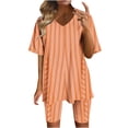 thumbnail image 1 of Birdeem Blouses pour Femmes Mode Imprimée Blouse Col en V Manches Courtes Hauts Shorts Ensemble Décontracté, 1 of 1