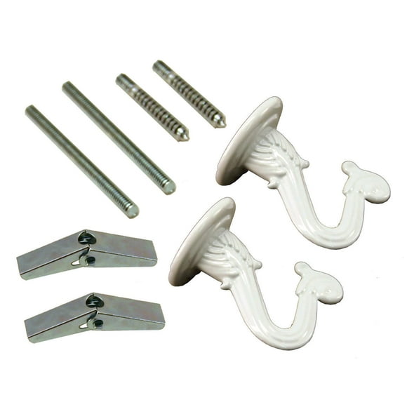 Atron Electro Industries White Swag Hooks - 2 Pieces